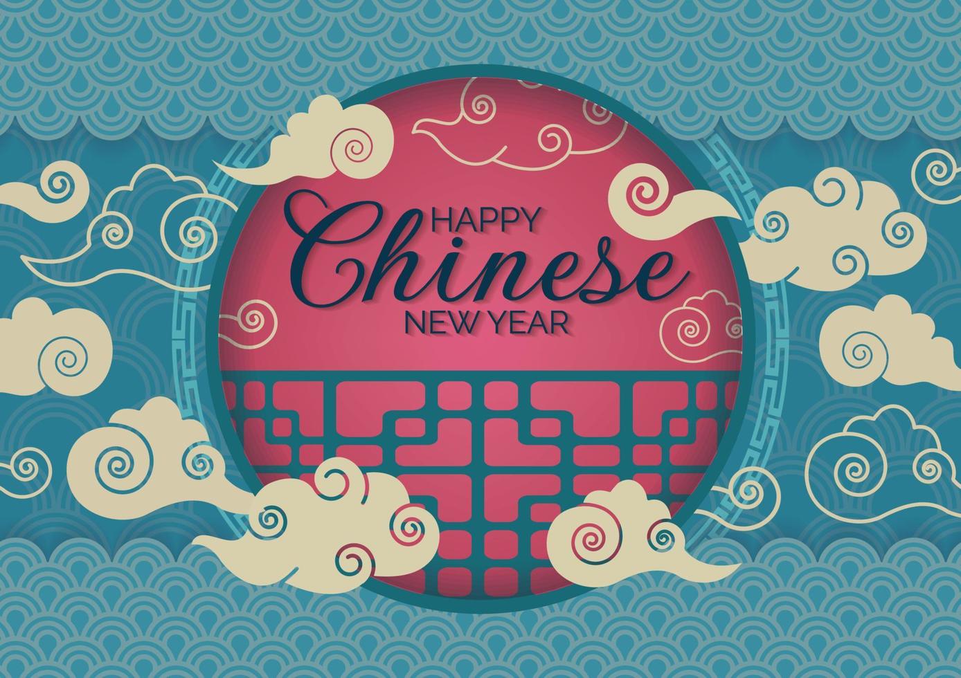 orientalischer luxushintergrund für chinesisches neujahrsbanner vektor