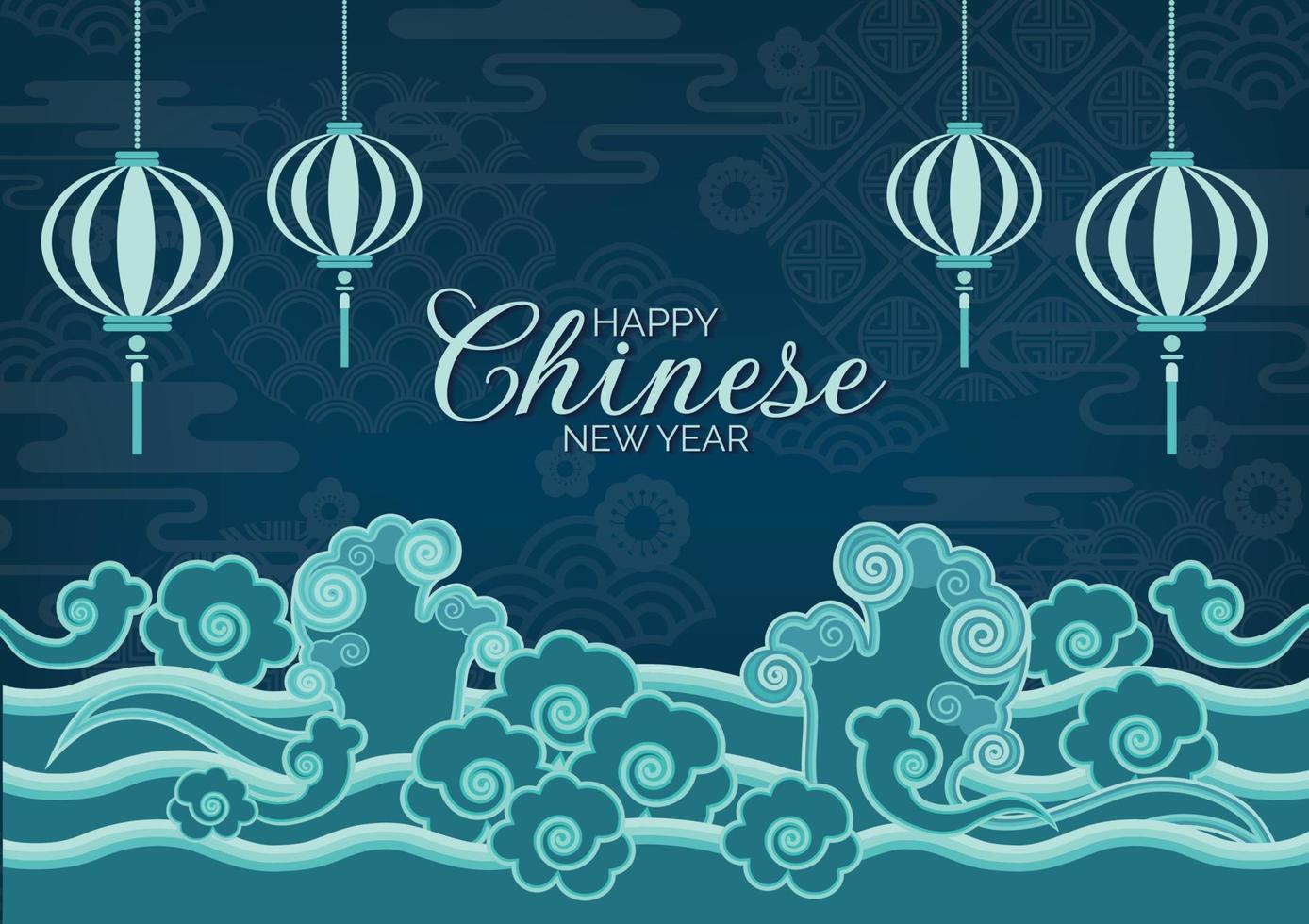 orientalisk vektor för kinesiska nyåret banner
