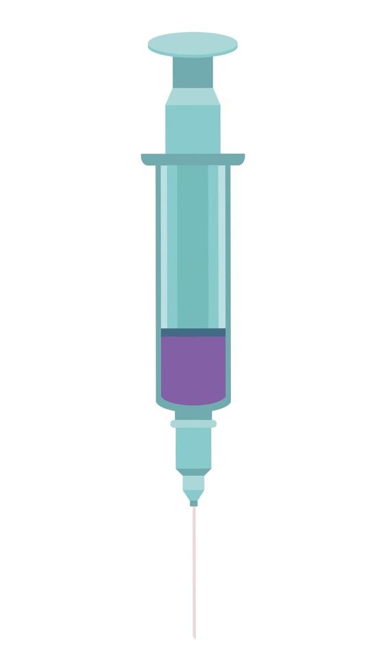 Injektion einer Impfspritze vektor