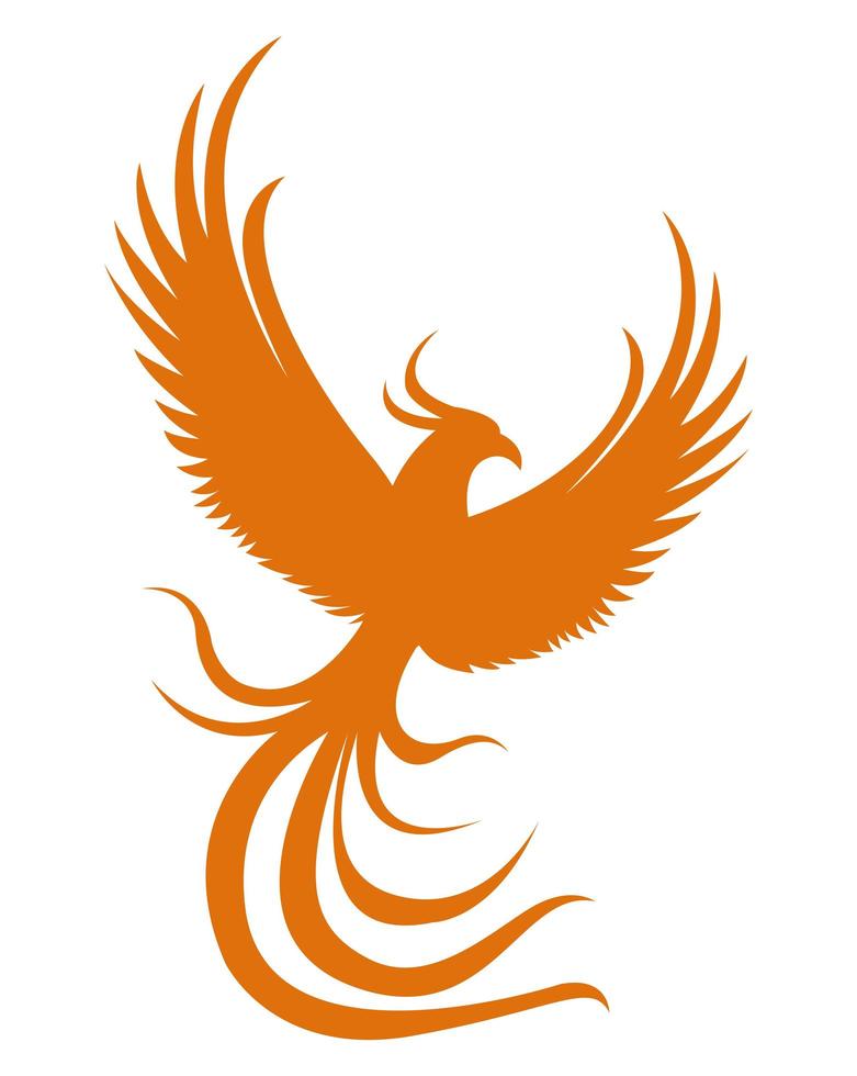 Phönix orange fliegend vektor