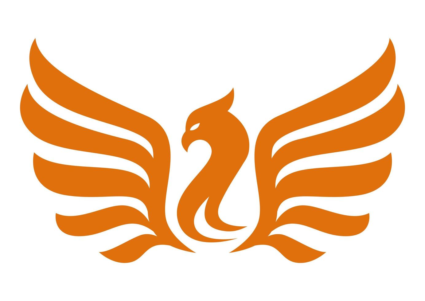 Phoenix-Vogel-Emblem-Silhouette vektor