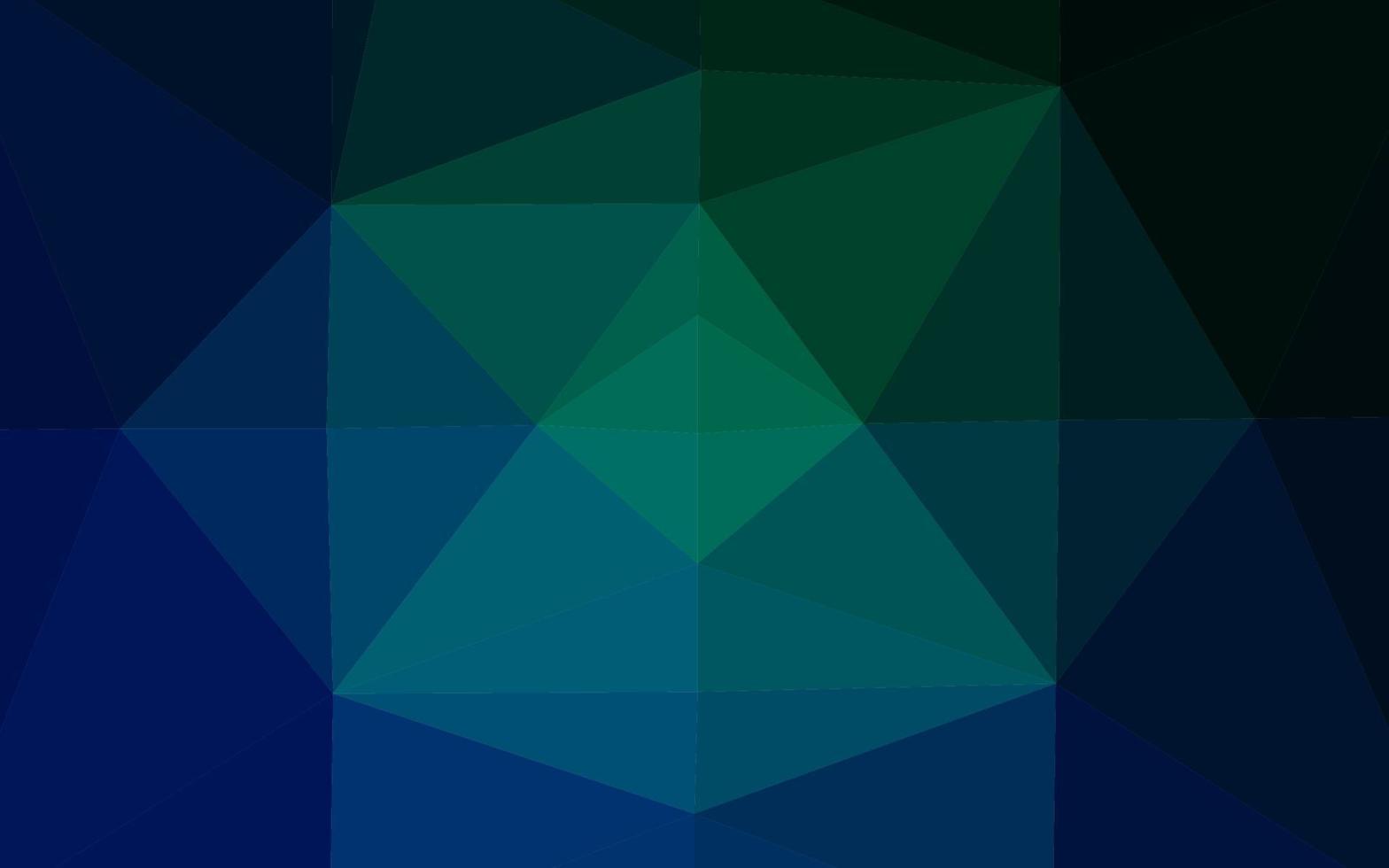 polygonales Muster des dunkelblauen, grünen Vektors. vektor
