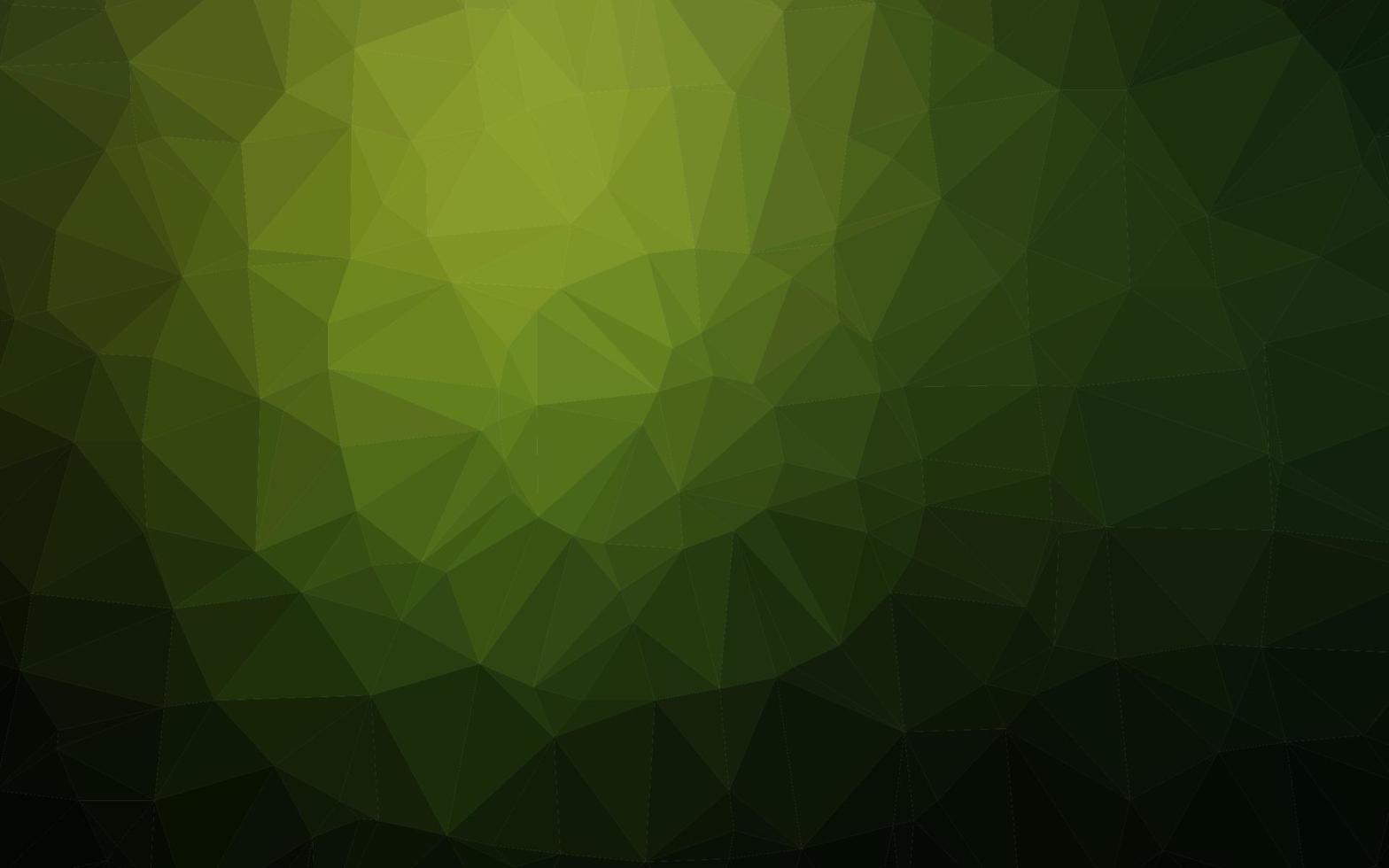 mörkgrön vektor lysande triangulär mall.