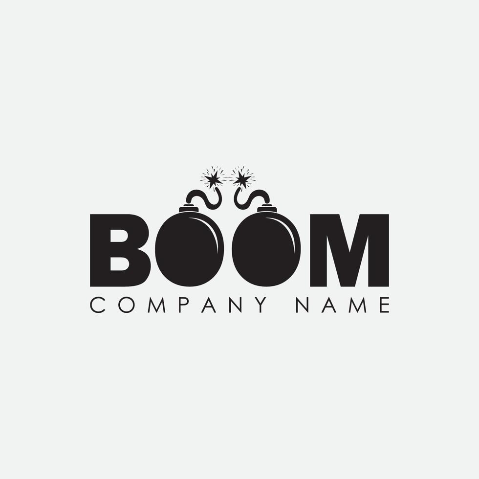 Brief-Boom-Logo-Design-Vektor-Piktogramm vektor