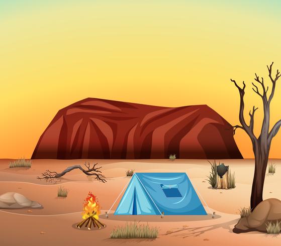 Camping in der Wüste vektor