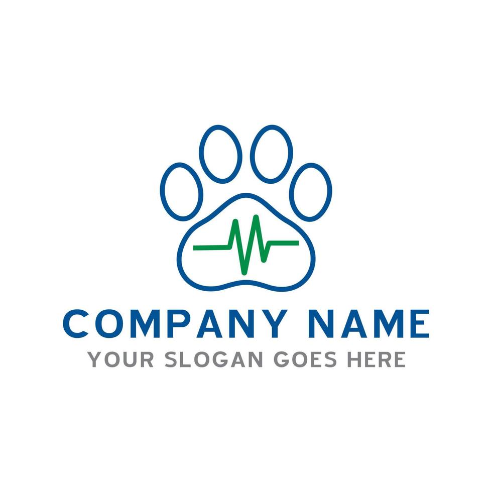 logotyp för husdjursvård, veterinärlogotyp vektor