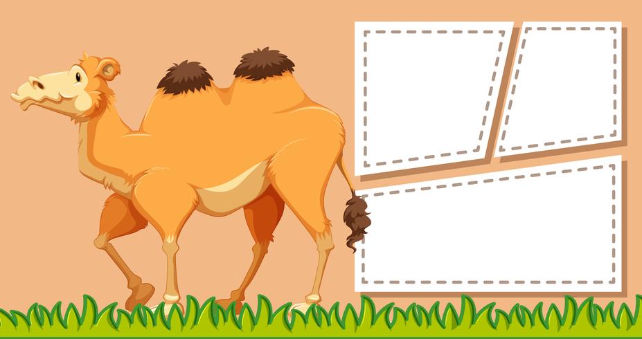 En kamel på blank sedel vektor