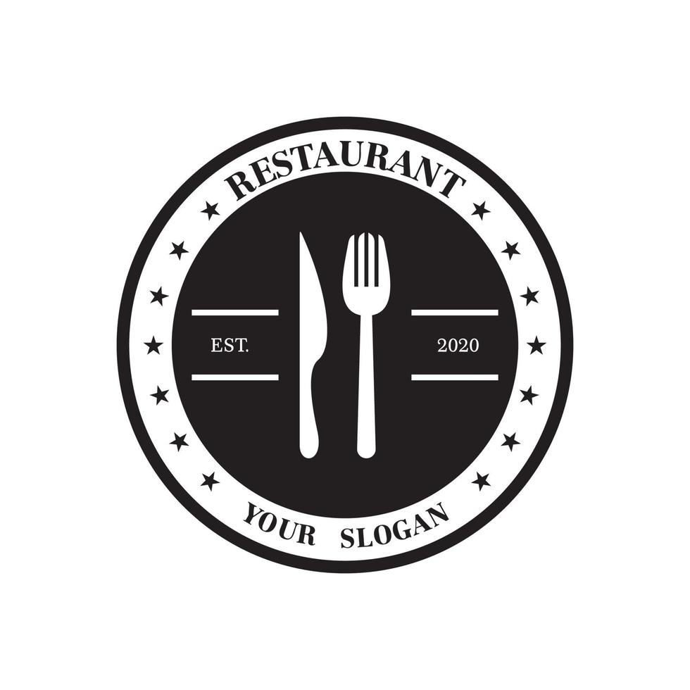 Restaurantvektor, Lebensmittellogovektor vektor