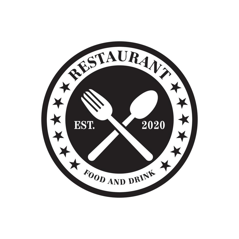 Restaurantvektor, Lebensmittellogovektor vektor