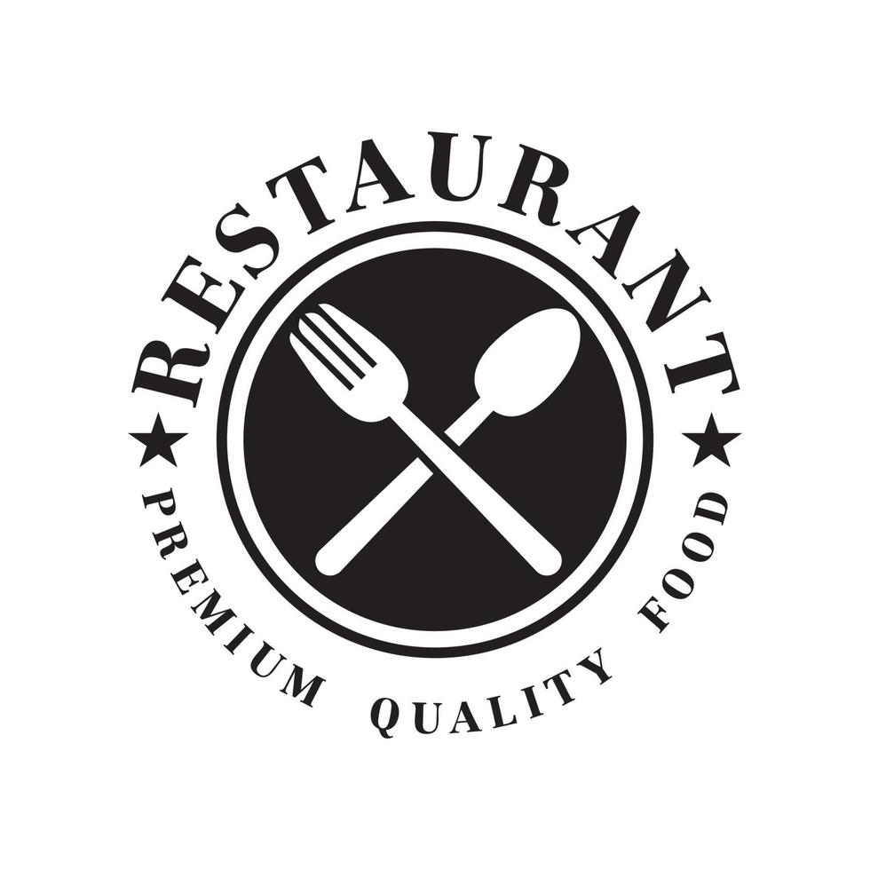 restaurang vektor, mat logotyp vektor