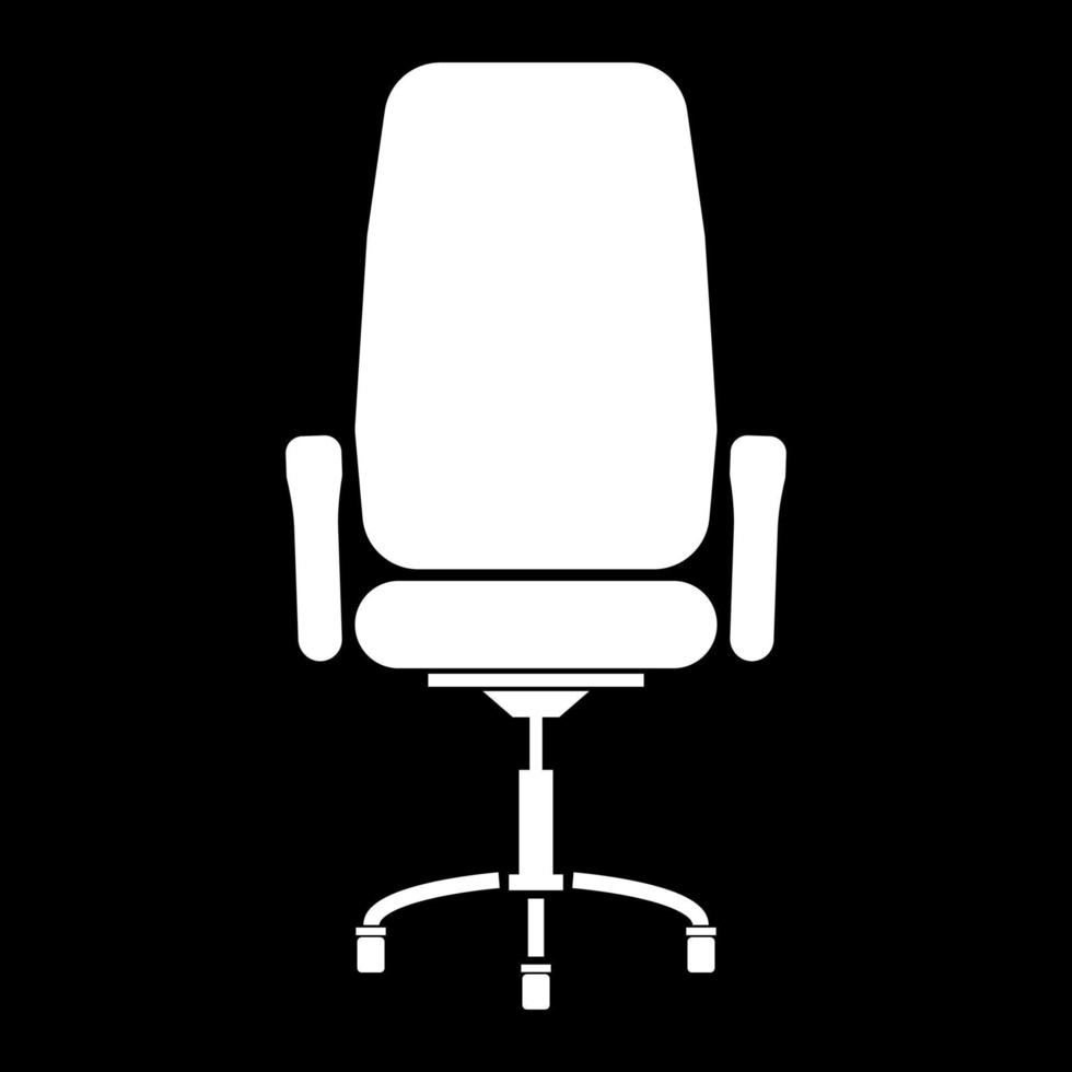 kontorsstol ikon vit färg vektor