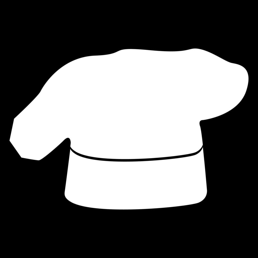 Koch Kochmütze Symbol weiße Farbe vektor