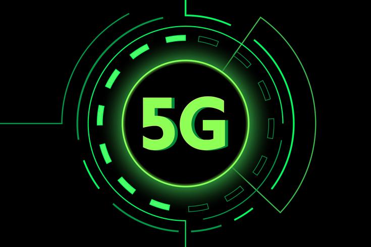 Grön 5G ny teknik internet wifi-anslutning vektor