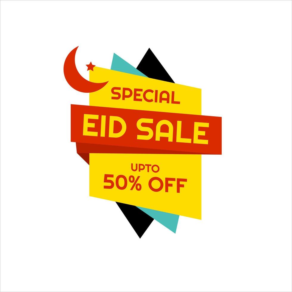 eid mubarak verkaufsdesign für unternehmen. Rabatt-Banner-Promotion-Vorlage vektor