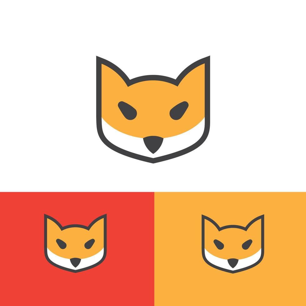 Fuchs Gesicht Vektor-Logo-Design vektor