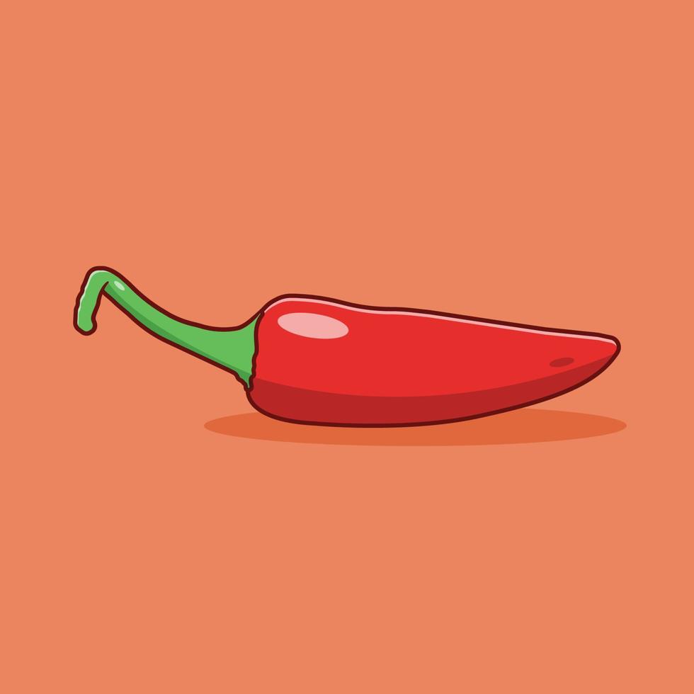 Hot Red Chili Jalapenopfeffer Set isoliert flache Design-Vektor-Illustration vektor