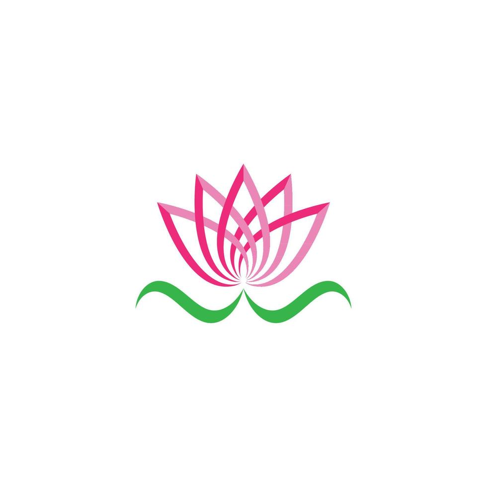 Schönheit Vektor Lotus Blumen Design Logo Vorlage Symbol