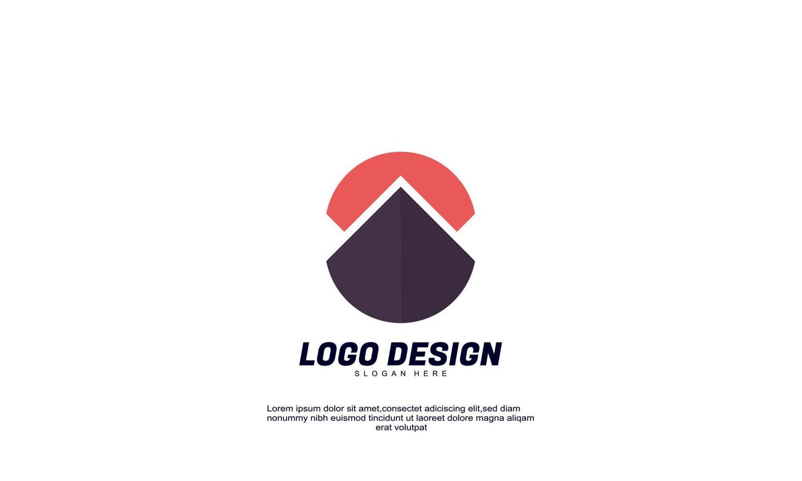 lager abstrakt kreativ idé logotyp för företagsekonomi och bygga färgglada design vektor