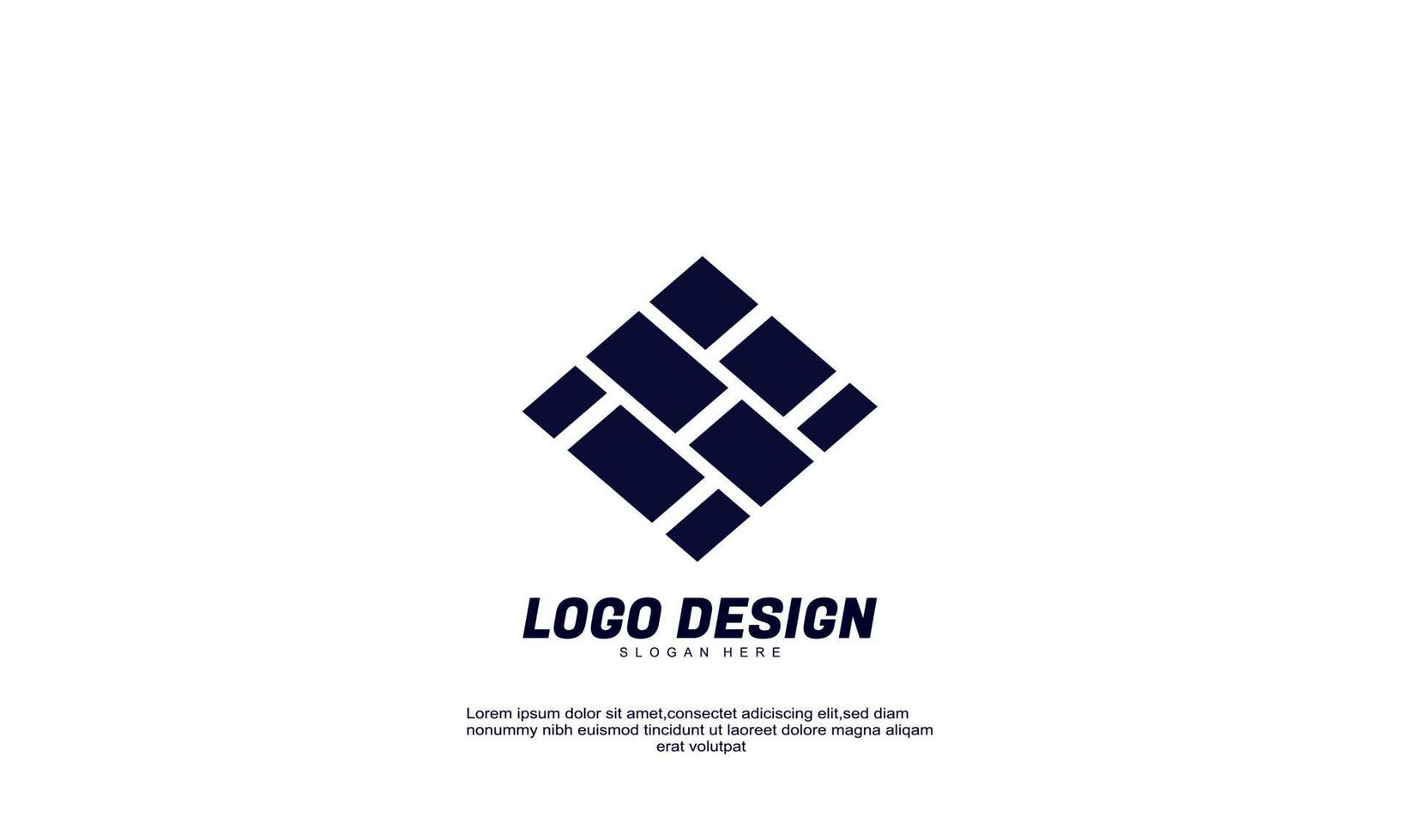 lager vektor abstrakt kreativ idé för logotyp företag byggnad och företag färgglada platt design vektor