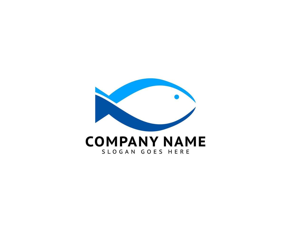 Fisch-Logo abstrakte Design-Vektorvorlage, Seafood-Shop-Shop-Restaurant-Logo-Konzept-Symbol vektor