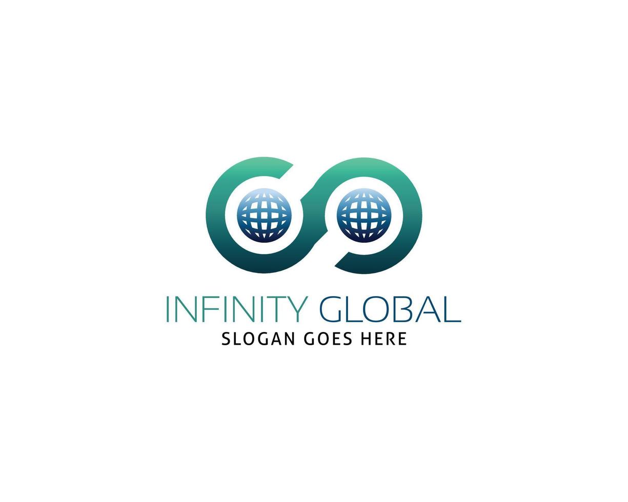 infinity global logotyp vektor mall