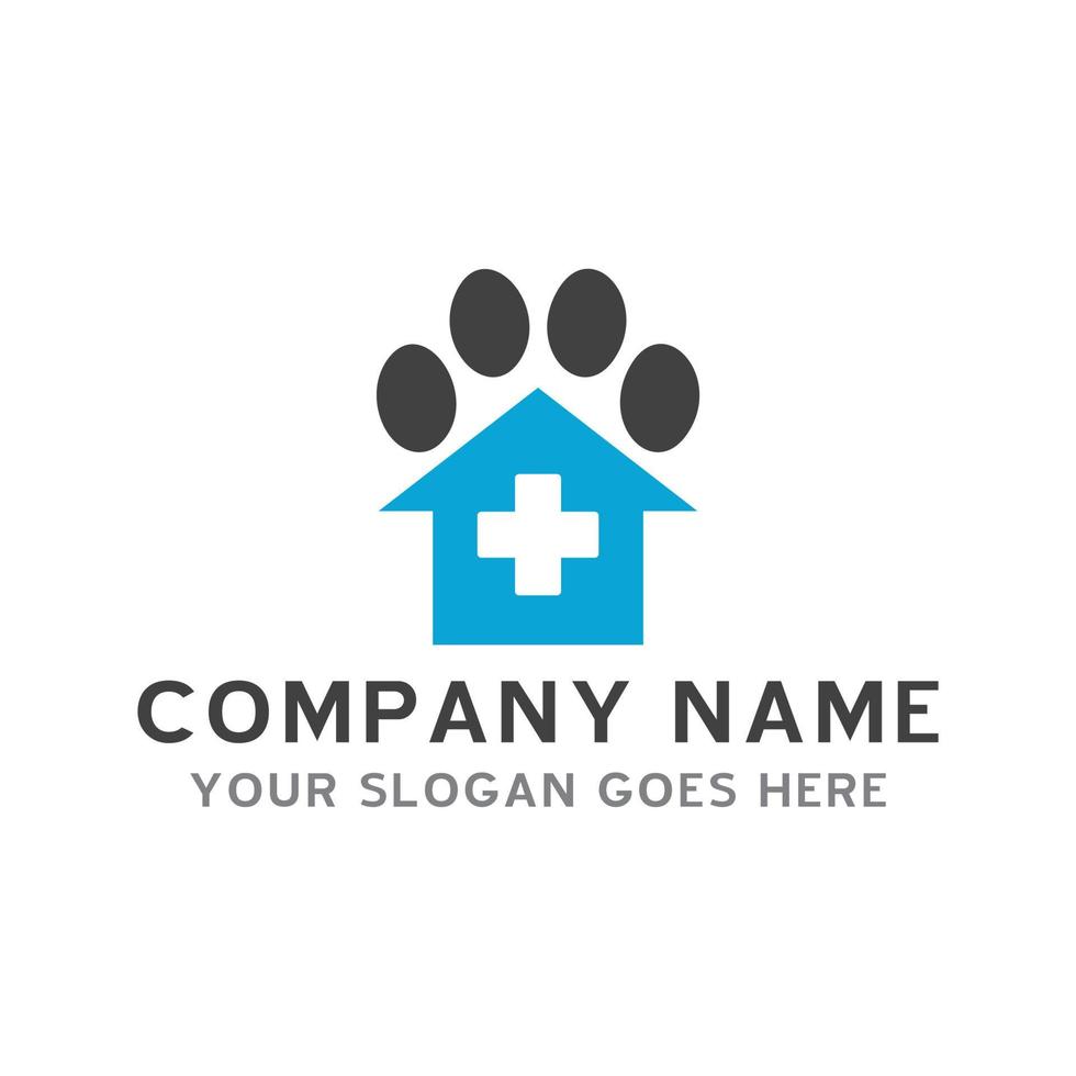 husdjursvård logotyp, veterinär logotyp vektor