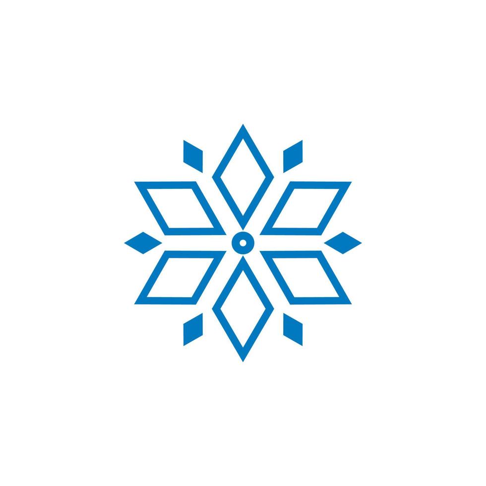 Schneevektor, abstraktes kaltes Logo vektor