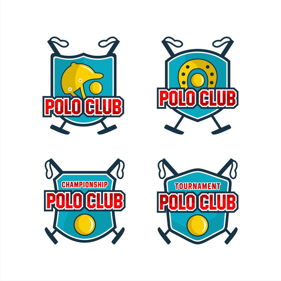 Design-Logos für Polo-Club-Meisterschaften vektor