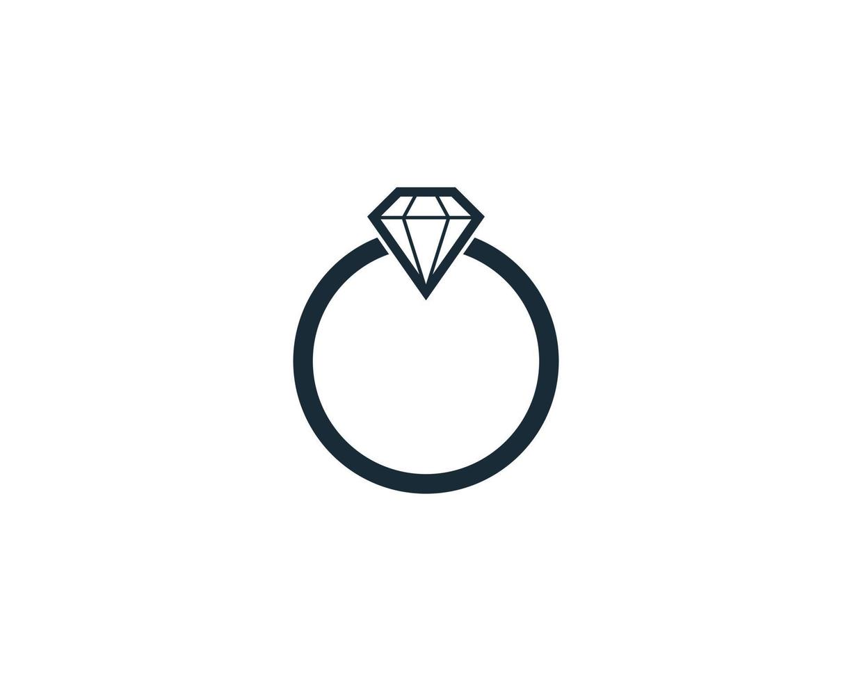 Diamant-Ring-Symbol Vektor-Logo-Vorlage Illustration Design vektor