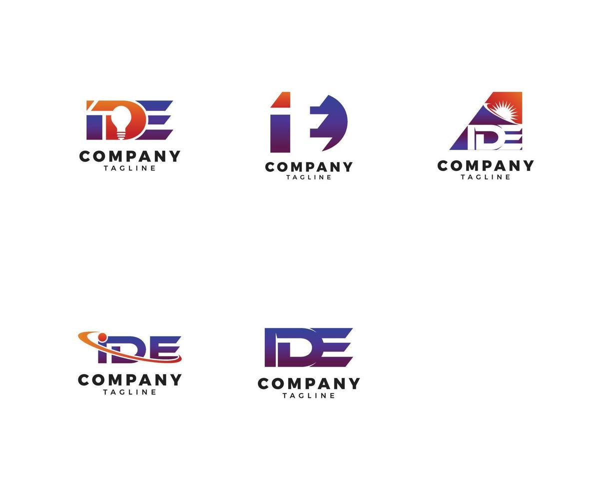 satz des anfangsbuchstaben-ide-logo-vorlagendesigns vektor