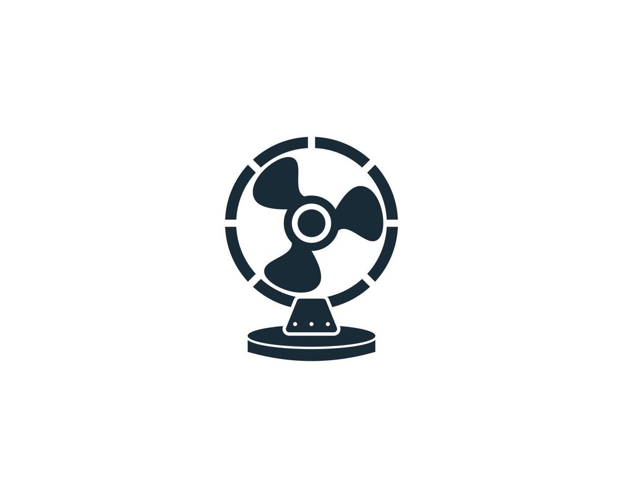 Fan-Symbol Vektor-Logo-Vorlage Illustration Design vektor