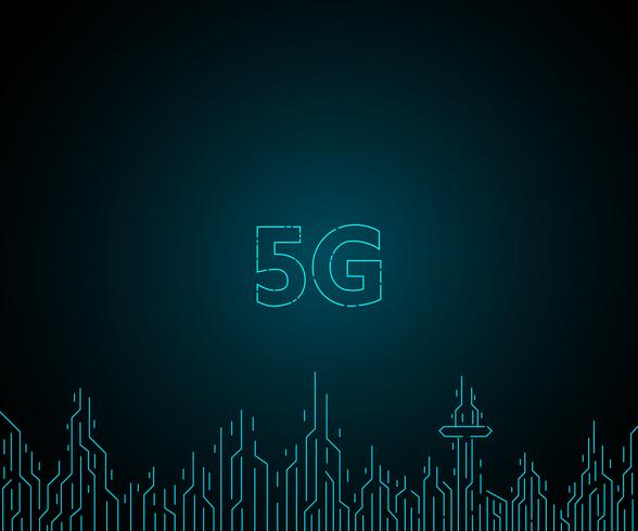 5G framtida trådlöst internet vektor