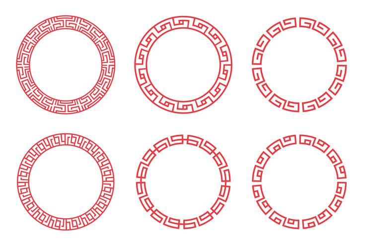 Chinesisches rotes Kreisbühnenbild vektor