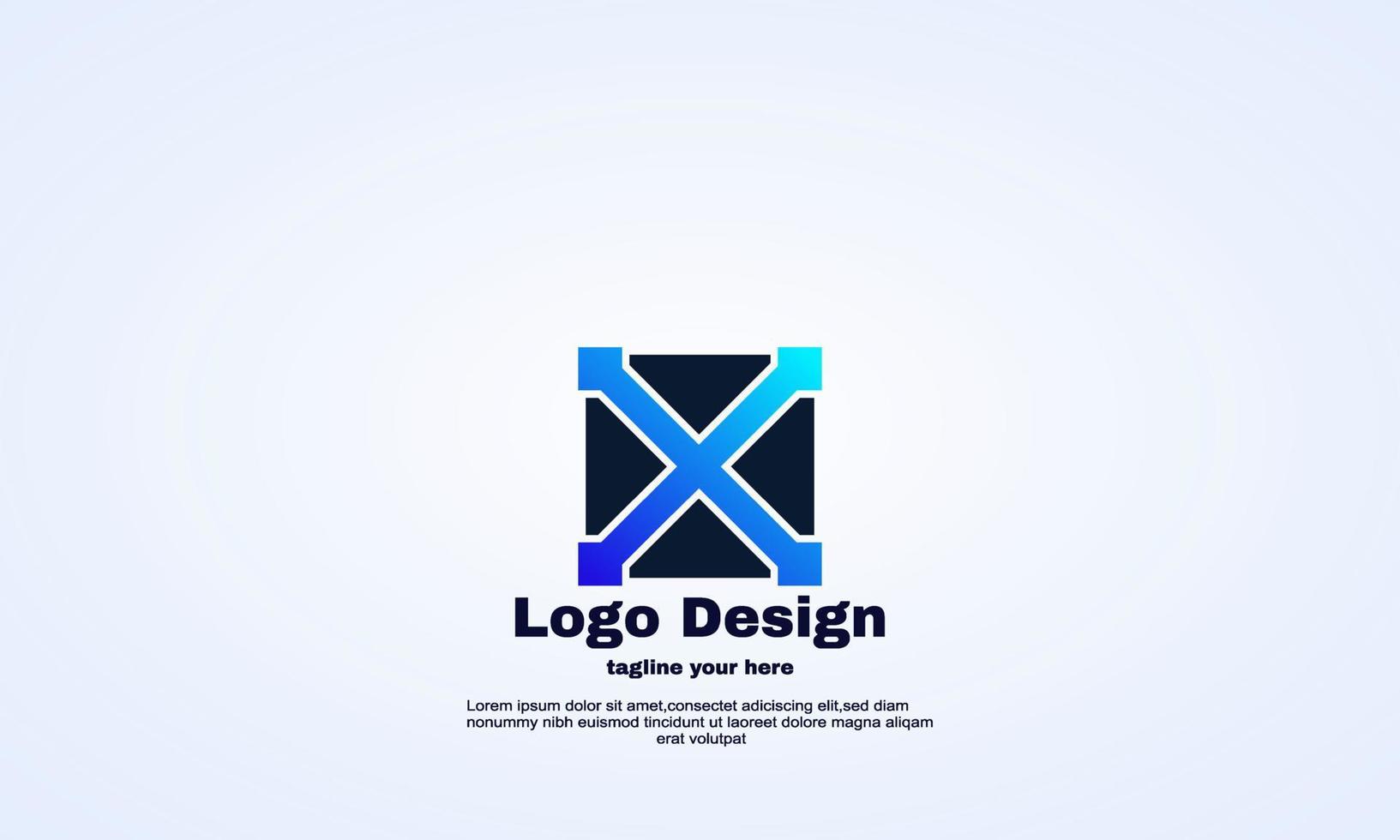 Vektor digital ein Logo Vorlage abstrakter Brief