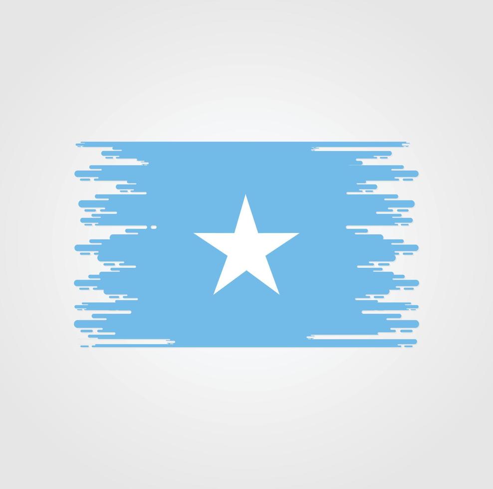somalia flagga med akvarell borste stil design vektor