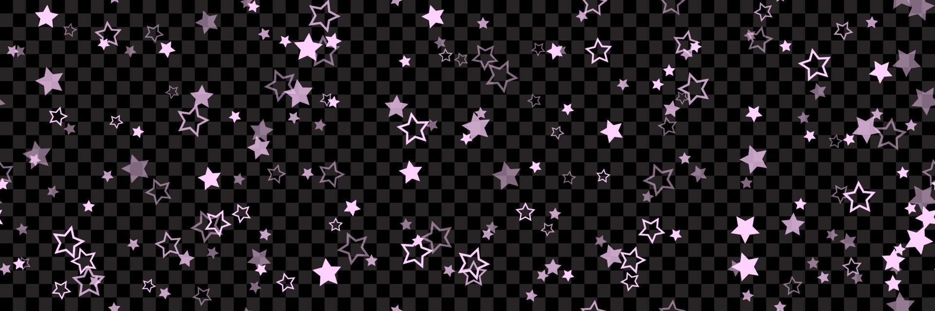 rosa stjärna mönster bakgrund för bred banner. sömlös stjärnor bakgrund. vektor illustration