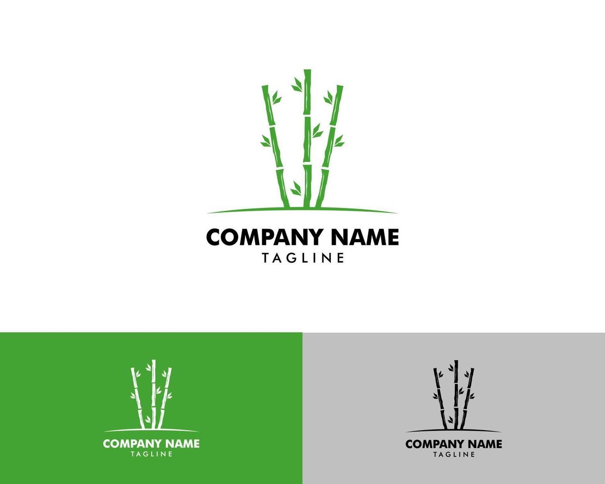 bambu logotyp mall vektor ikon illustration design