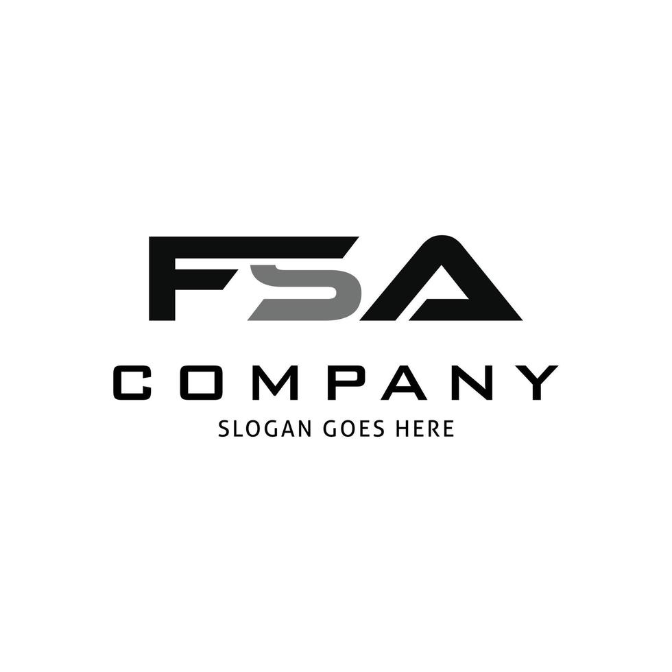 Anfangsbuchstabe fsa Symbol Vektor Logo Vorlage Illustration Design