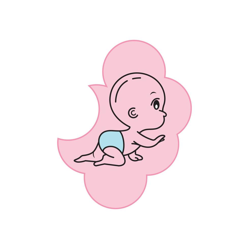 Baby-Logo-Vektor vektor