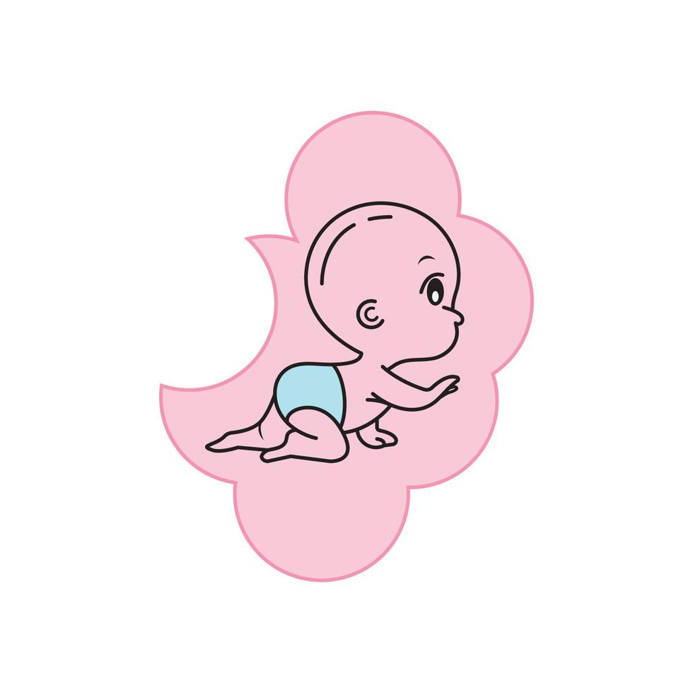 baby logotyp vektor