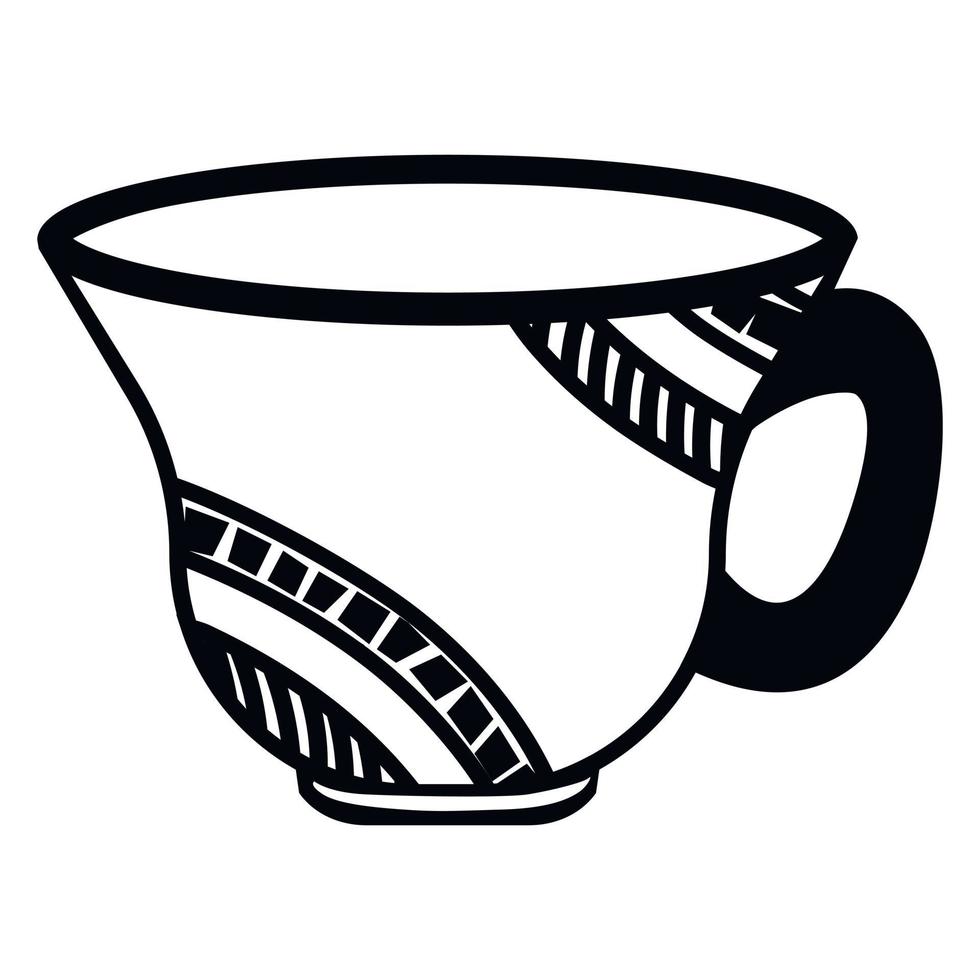 Einfache Icon-Keramik-Tasse mit skandinavischem Muster vektor