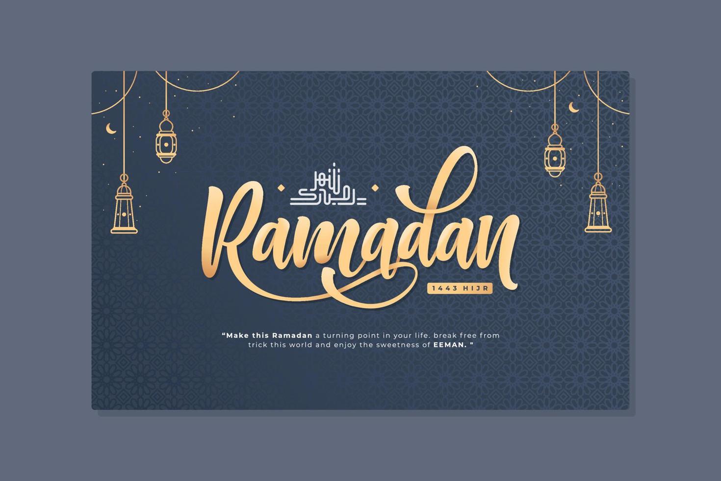 elegant ramadan kort malldesign vektor