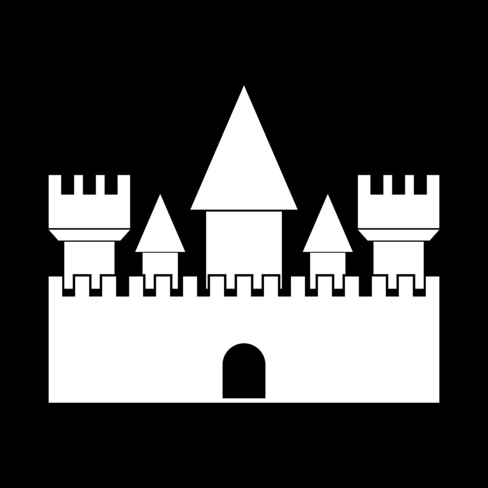 Schloss weiße Farbe Symbol. vektor