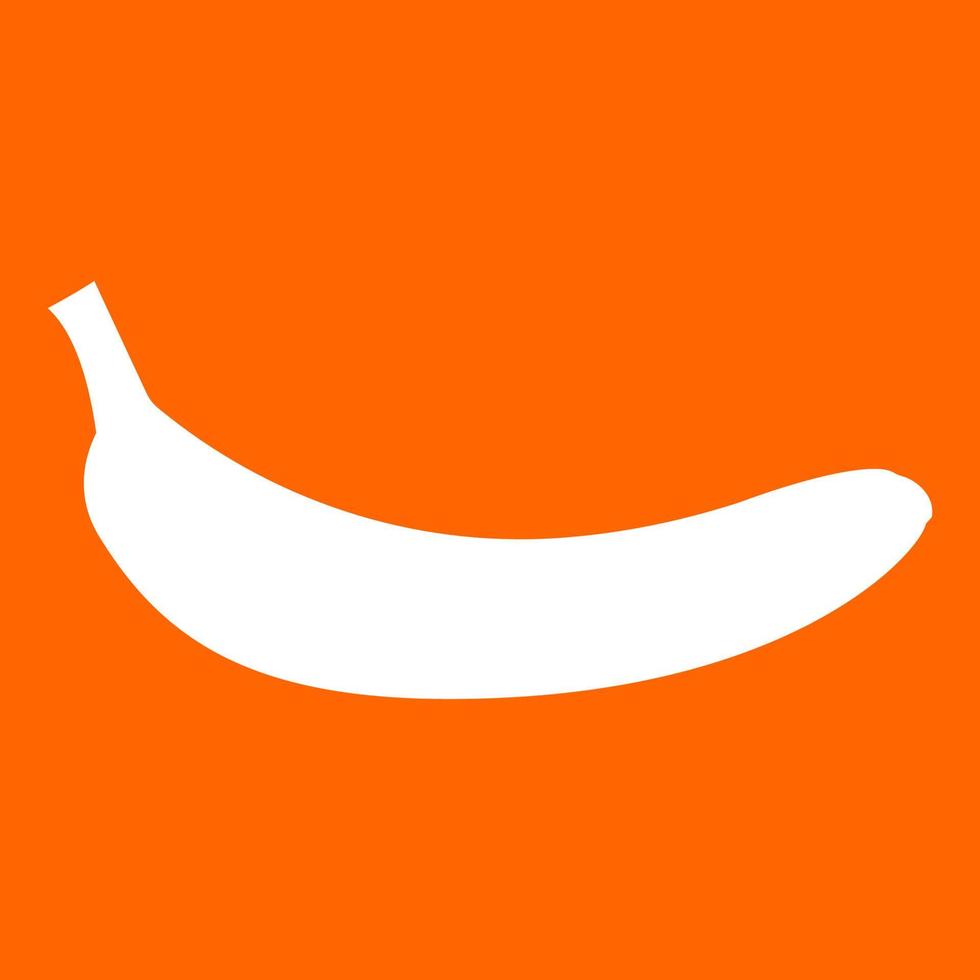 Banane weißes Symbol. vektor