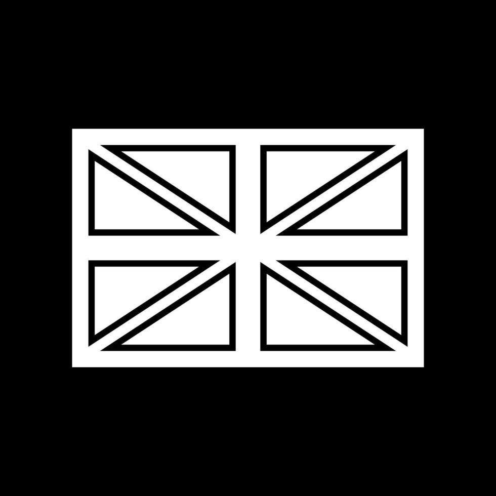 Flagge Großbritannien weißes Farbsymbol. vektor