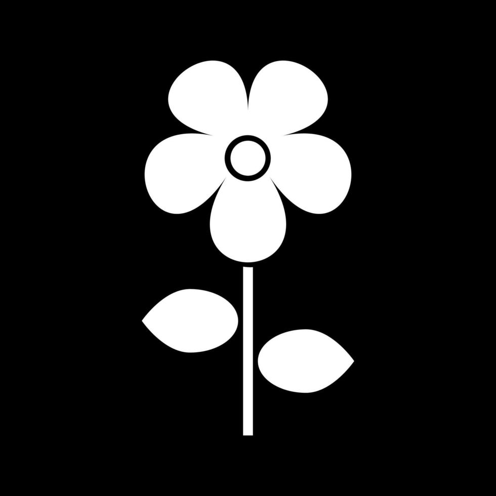 Symbol für weiße Farbe der Blume. vektor