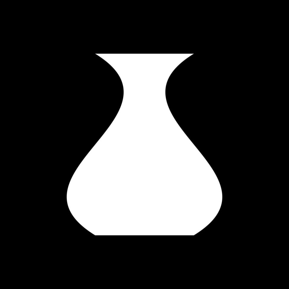 Symbol für weiße Farbe der Vase. vektor