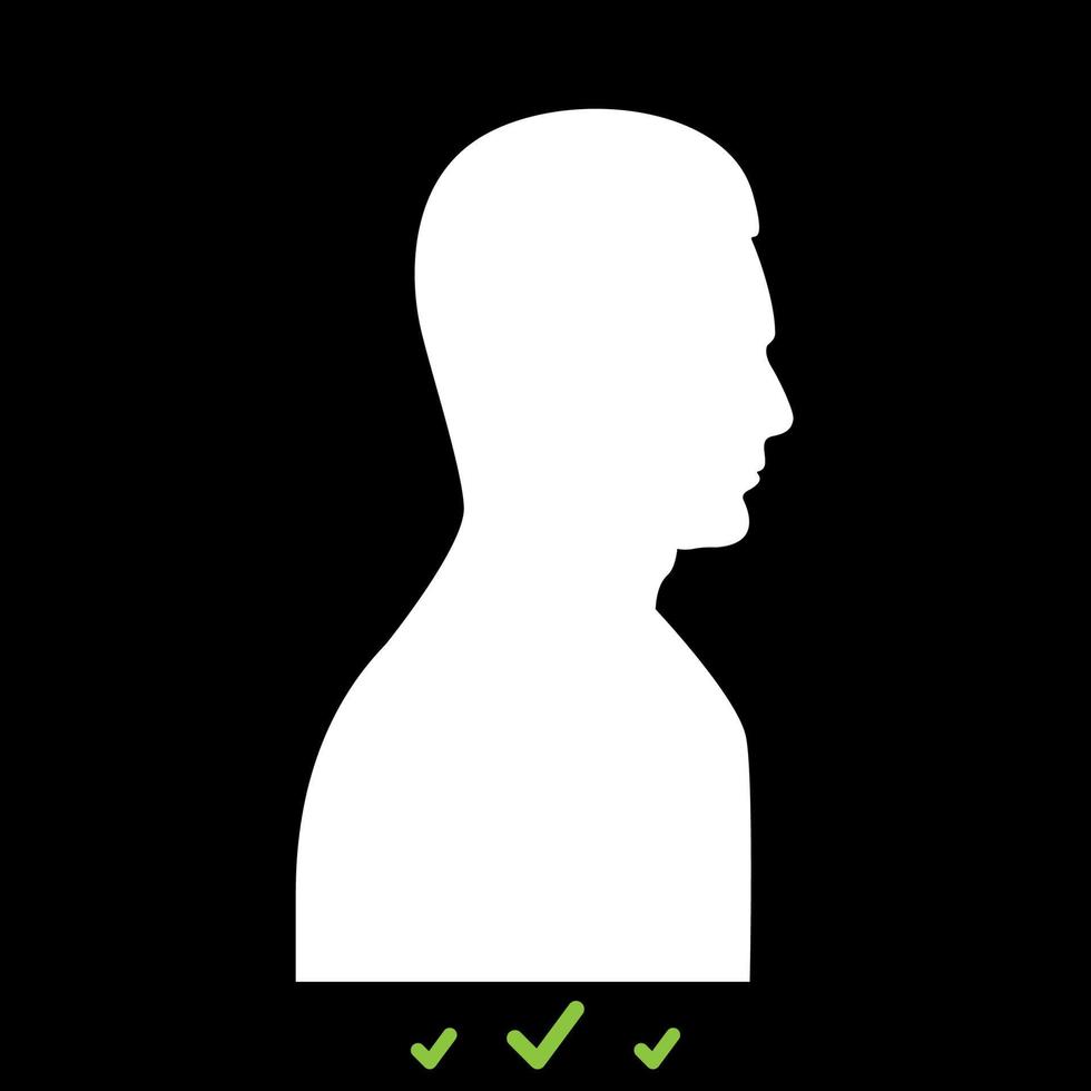 profil sidovy porträtt det är vit ikon. vektor