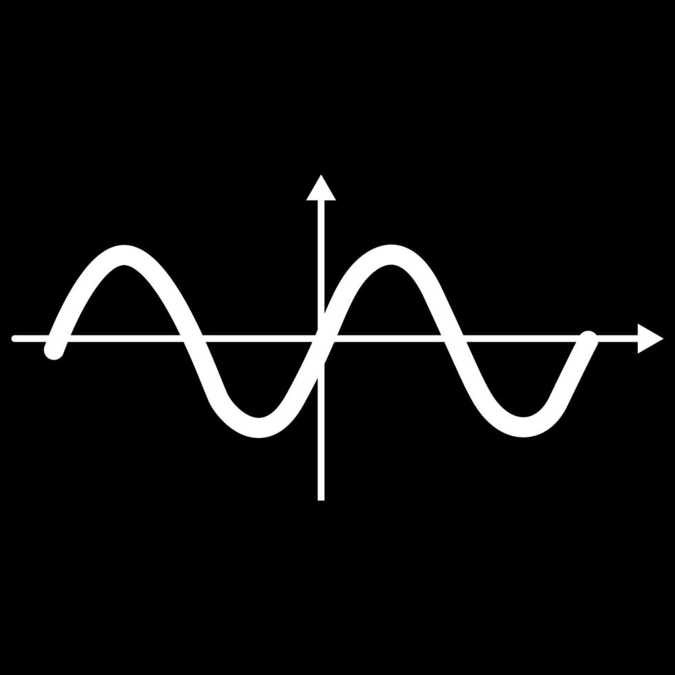 Sinuswelle weißes Farbsymbol . vektor