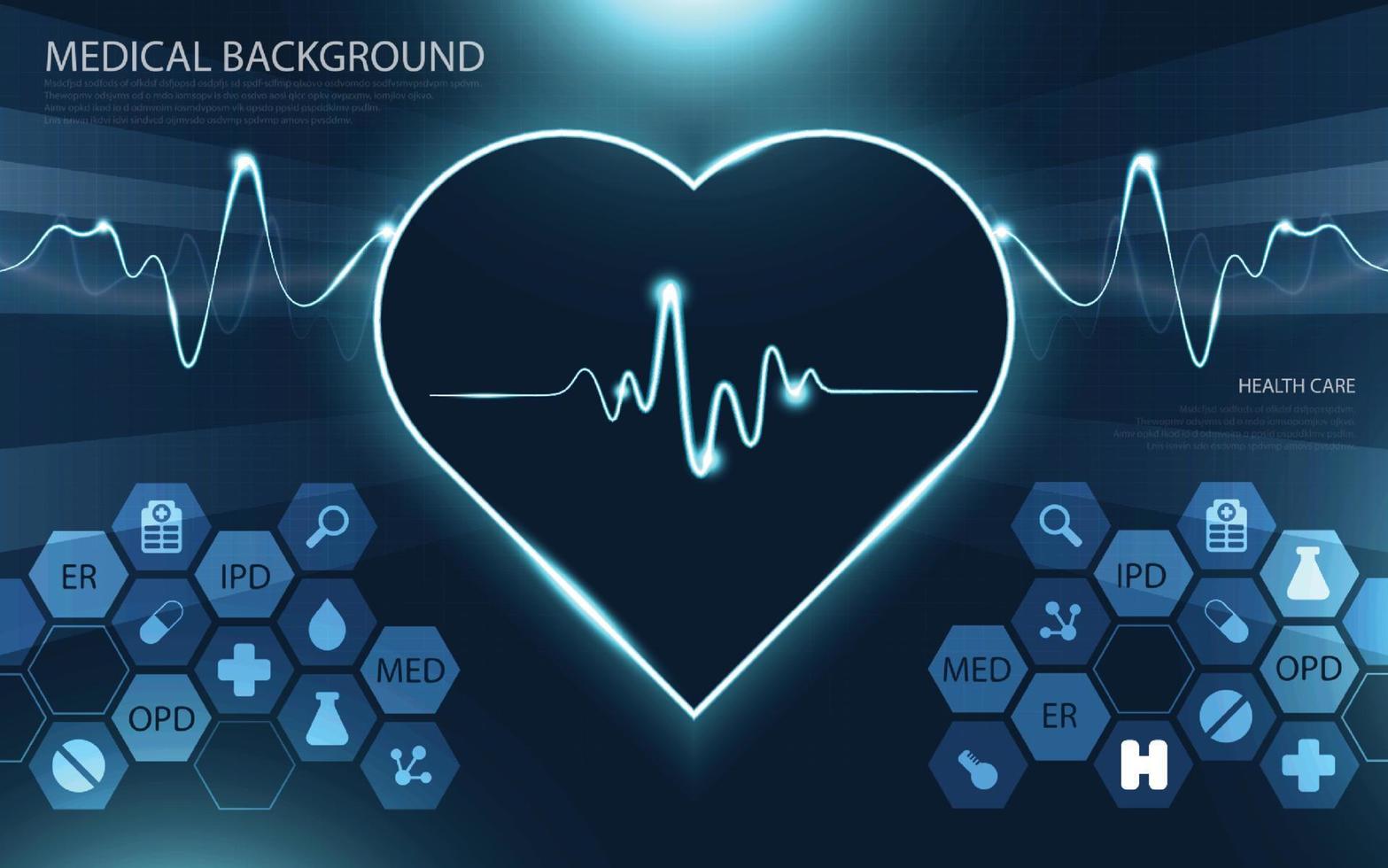 modernes Medizintechnik- und Innovationskonzept. Gesundheitswesen Muster medizinische Innovation Konzept Hintergrunddesign. vektor